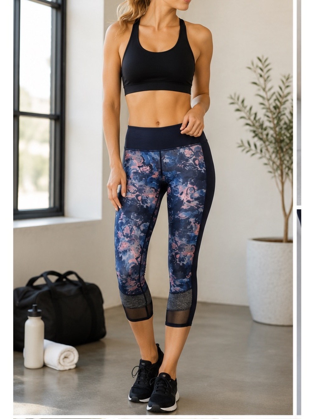 Lululemon If You’re Lucky crop leggings black multi Size 6